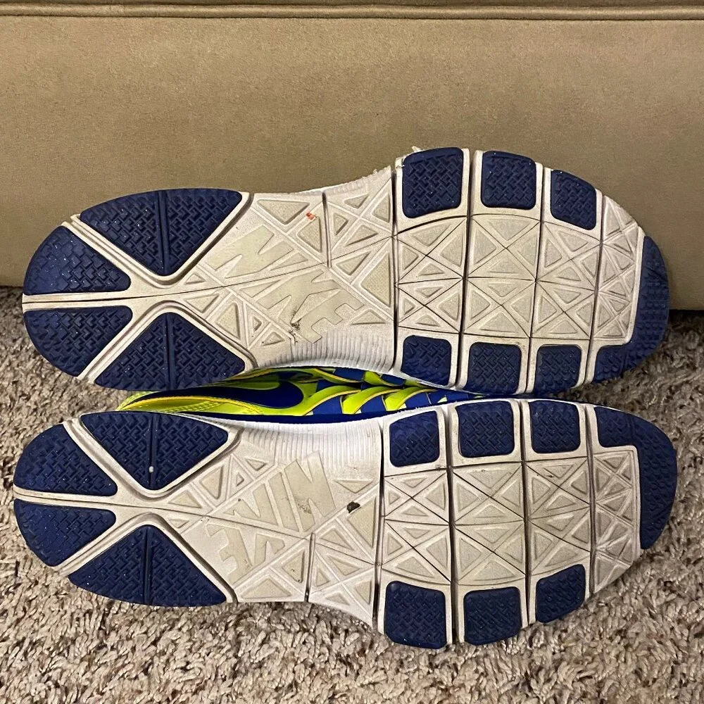 GUC Nike Men Blue and Yellow Running Shoes Size 11 - Picture 6 of 9